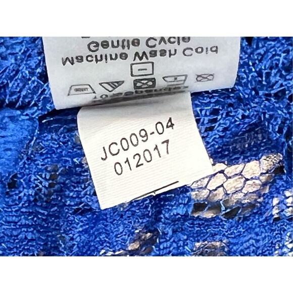 Lularoe Blue Lace Long Kimono Duster Open Cardigan SMALL Bohemian Crochet NWT - Picture 10 of 12